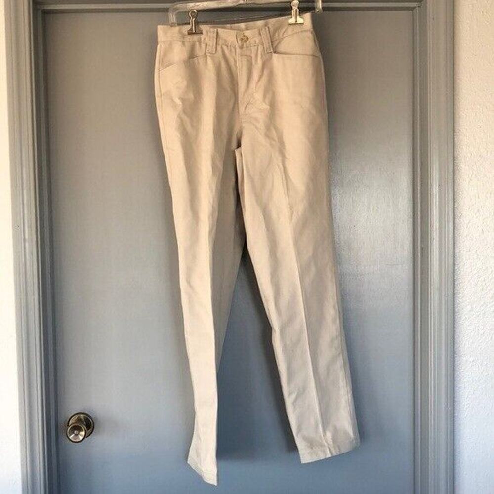 Wrangler Riata Pants Womens 6 x32 Straight Leg High Rise Khaki Casual Flat Front
